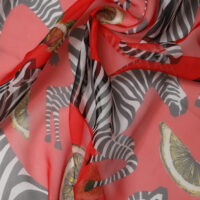 Dolce & Gabbana punane sebramustriga sall