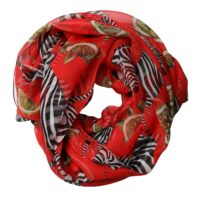 Dolce & Gabbana punane sebramustriga sall