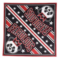 Dolce & Gabbana musta ja punase Panda ruuduline Foulard sall 5 Dolce & Gabbana musta ja punase Panda ruuduline Foulard sall