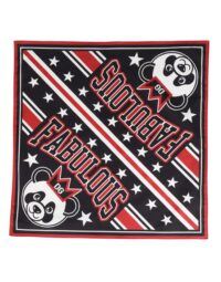 Dolce & Gabbana musta ja punase Panda ruuduline Foulard sall