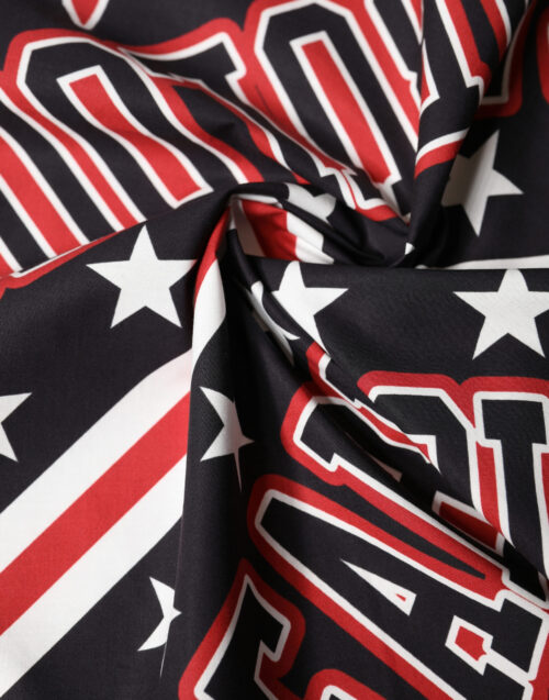 Dolce & Gabbana musta ja punase Panda ruuduline Foulard sall 4 Dolce & Gabbana musta ja punase Panda ruuduline Foulard sall