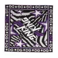 Dolce & Gabbana musta ja lilla sall DG King Foulard 6 Dolce & Gabbana musta ja lilla sall DG King Foulard