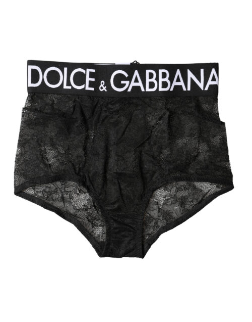 Dolce & Gabbana Must logoga kõrge vöökohaga trussikud 1 Dolce & Gabbana Must logoga kõrge vöökohaga trussikud