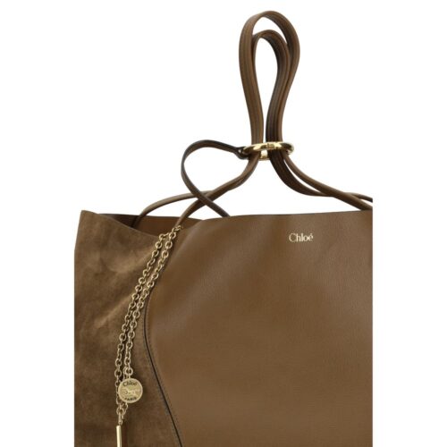 Chloé Pruun õlakott Spin Tote Bag