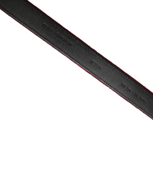 Dolce & Gabbana Burgundiapunane meeste vöö