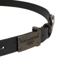 Dolce & Gabbana Meeste must klassikaline logopandlaga vöö