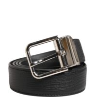 Dolce & Gabbana Meeste must klassikaline metallpannaliga vöö 9 Dolce & Gabbana Meeste must klassikaline metallpannaliga vöö