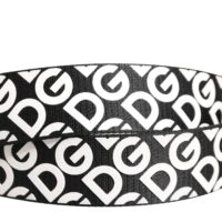 Dolce & Gabbana valge-must logoga metallpandla vöö