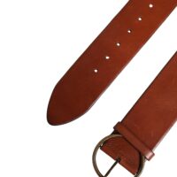 Dolce & Gabbana Meeste pruun laia vööga metallist ümara pandlaga vöö