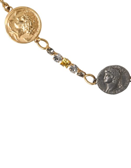 Dolce & Gabbana Kuldne ketiga kaunistatud pandlaga vöö