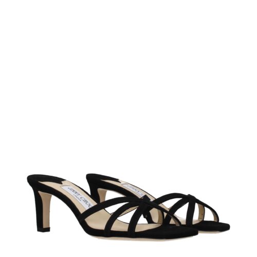 Jimmy Choo Mustad tikk-kontsaga sandaalid