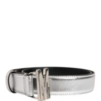 Moschino Couture hõbedane logoga metallpandla vöö