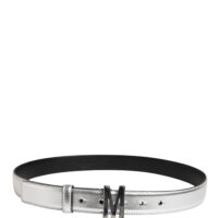 Moschino Couture hõbedane logoga metallpandla vöö