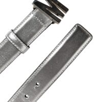 Moschino Couture hõbedane logoga metallpandla vöö