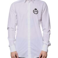 Dolce & Gabbana valge logoga pidulik meeste GOLD särk