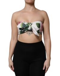 Dolce & Gabbana valge lillemustriga bustier-korsett top