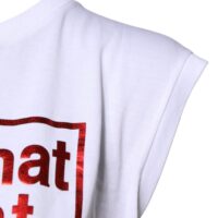 Dolce & Gabbana valge lillemustriga varrukateta topp