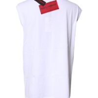 Dolce & Gabbana valge lillemustriga varrukateta topp