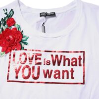 Dolce & Gabbana valge lillemustriga varrukateta topp