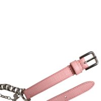 Dolce & Gabbana roosa kaunistatud roosidega tekstuuriga vöö