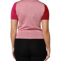 Dolce & Gabbana roosa lühikeste varrukatega pluus Ascot-kraega