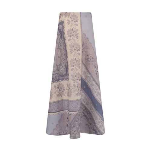 Zimmermann Purple Linen Midi Skirt