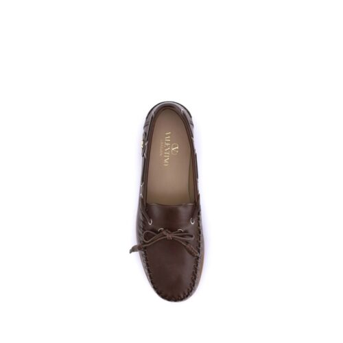 Valentino Garavani pruunid jalga libistatavad loaferid Palm Avenue Boat