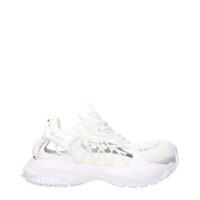 Versace White Leather Athletic Sneakers