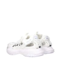 Versace White Leather Athletic Sneakers