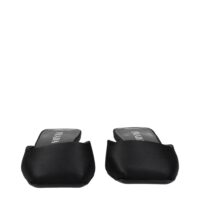 Prada Black Satin Flat Sandals