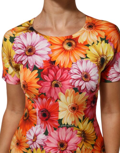 Dolce & Gabbana mitmevärviline lillemustriga midikleit