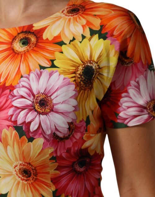 Dolce & Gabbana mitmevärviline lillemustriga midikleit