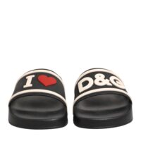 Dolce & Gabbana mustad kummist plätud BEACHWEAR 11 Dolce & Gabbana mustad kummist plätud BEACHWEAR