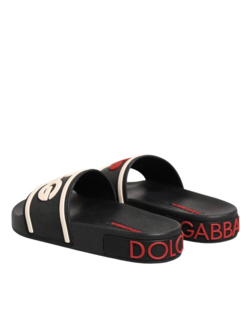 Dolce & Gabbana mustad kummist plätud BEACHWEAR 6 Dolce & Gabbana mustad kummist plätud BEACHWEAR