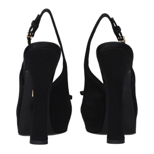 Dolce & Gabbana mustad kõrge kontsaga sandaalid