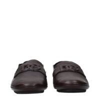 Dolce & Gabbana Brown Leather Slip-On Loafers