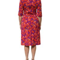 Dolce & Gabbana lilla lillemustriline midikleit