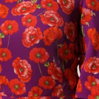 Dolce & Gabbana lilla lillemustriline midikleit