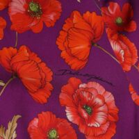 Dolce & Gabbana lilla lillemustriline midikleit