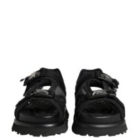 Dolce & Gabbana mustad logodetailidega meeste platvormsandaalid