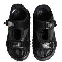 Dolce & Gabbana mustad logodetailidega meeste platvormsandaalid