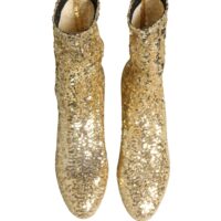 Dolce & Gabbana kuldsed lühikesed saapad