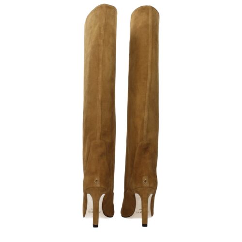 Jimmy Choo pruunid kontsaga saapad