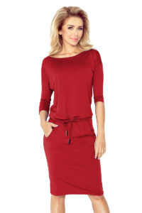 Numoco tumepunane sportlik kleit