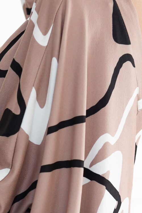 Numoco beež varrukateta kleit Batwing