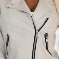 Numoco hele beež biker-jakk Numoco Basic