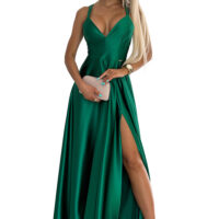 Numoco roheline elegantne pikk kleit LUNA 513-1