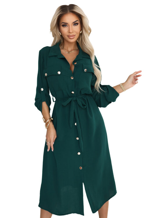 Numoco Basic roheline midipikkuses särkkleit 531-7 7 Numoco Basic roheline midipikkuses särkkleit 531-7