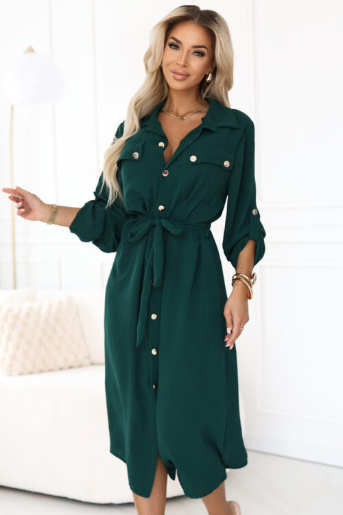 Numoco Basic roheline midipikkuses särkkleit 531-7 5 Numoco Basic roheline midipikkuses särkkleit 531-7