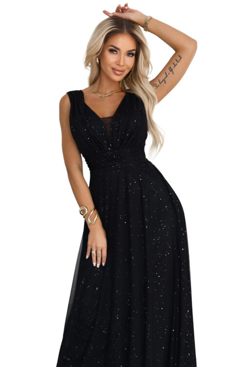 Numoco Basic must pikk õhtukleit 637-2 7 Numoco Basic must pikk õhtukleit 637-2